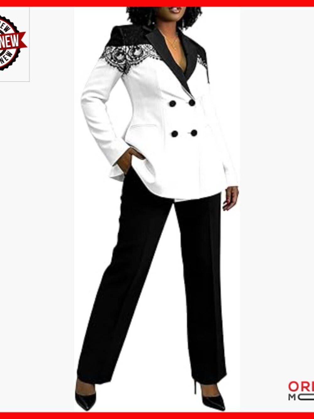 Women's 2-Piece Suit Set Long Sleeve Blazer Pencil Pants Business Outfit